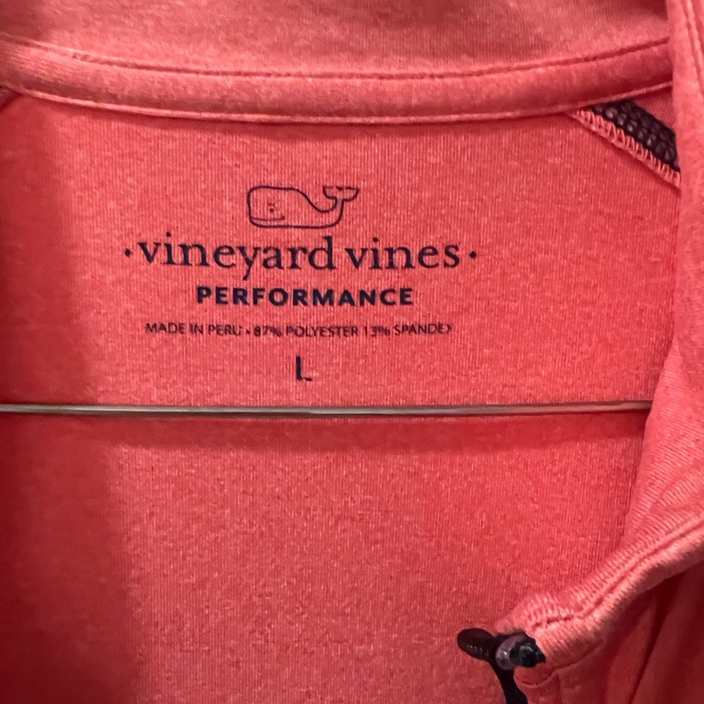 Men’s Vineyard Vines coral 3/4 zip